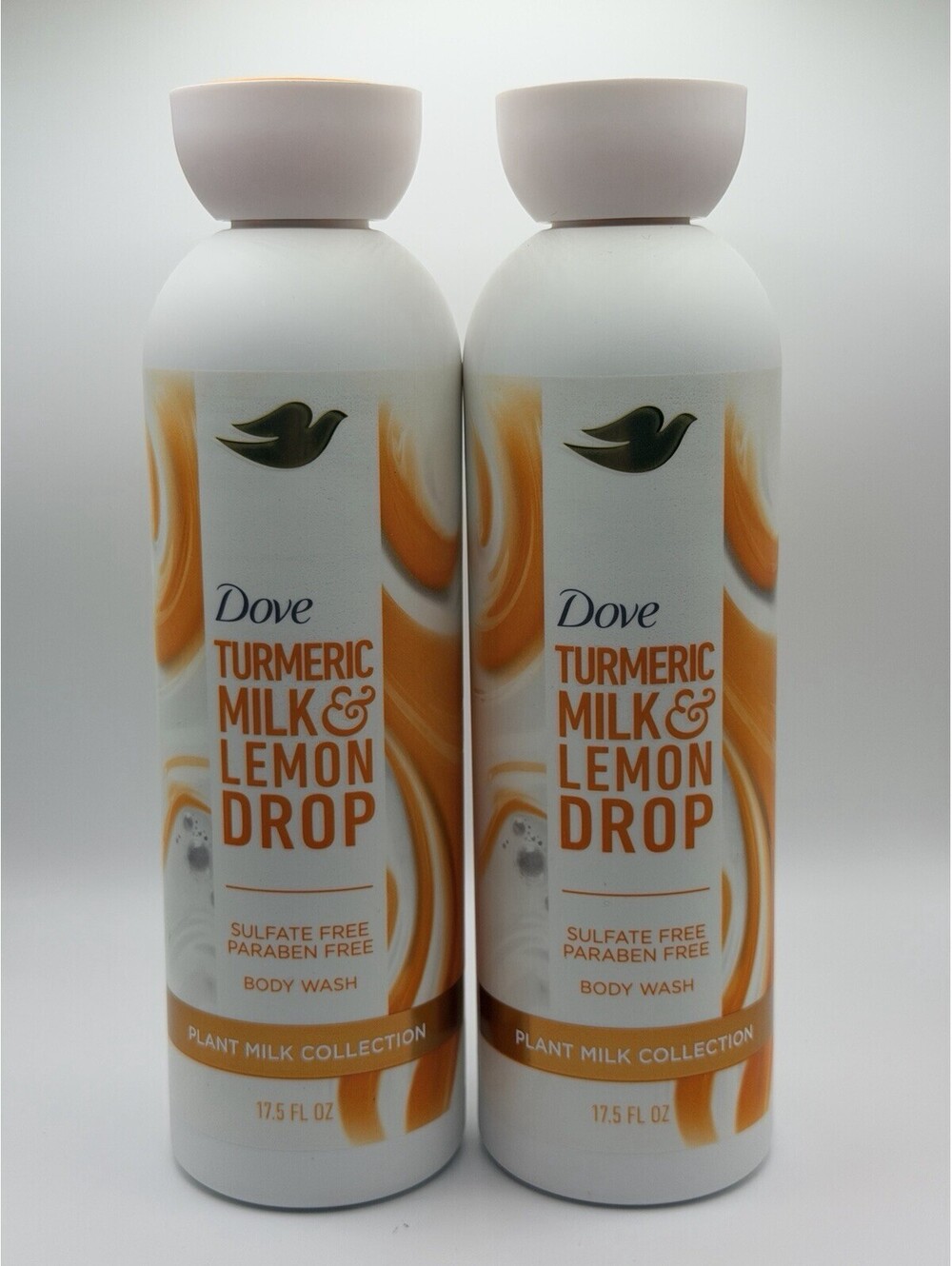 Lot Of 2-Dove Plant Milk Cleansing Body Wash Turmeric Milk & Lemon Drop.
